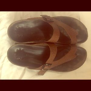 Mephisto Brown nubuck sandals